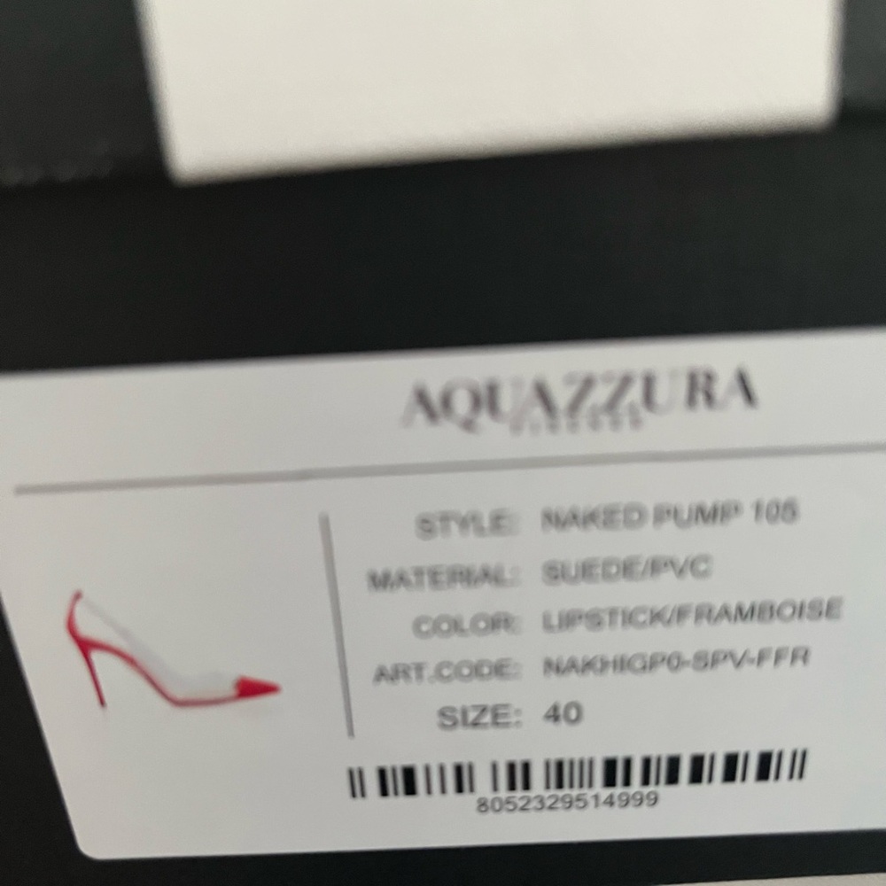 NEW AQUAZZURA NAKED PUMP SHOE HEEL 40/10 $795. - Picture 7 of 7